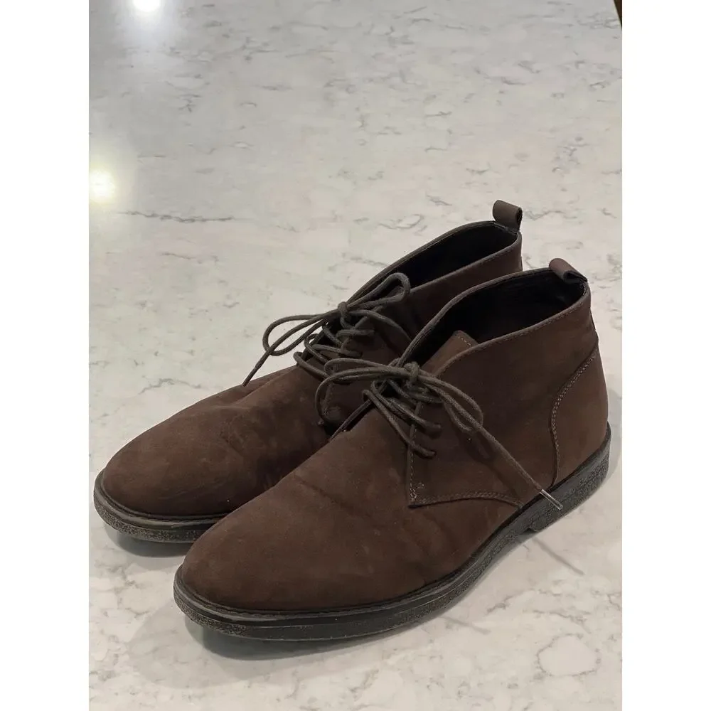 Alfani Tripp Men’s Lace Up Suede Desert Comfort Ankle Chukka Boots Size 10 Brown